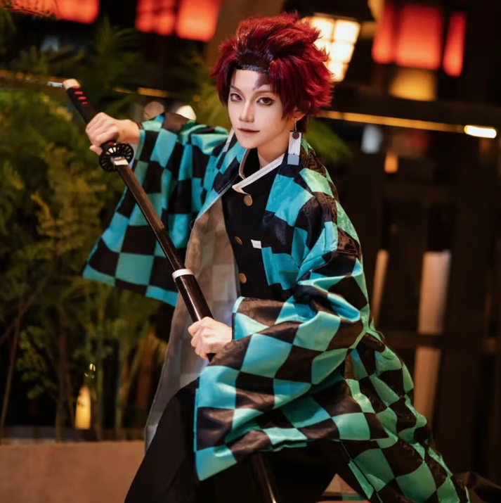 鬼灭之刃灶门炭治郎cos服全套鬼杀队队服外套